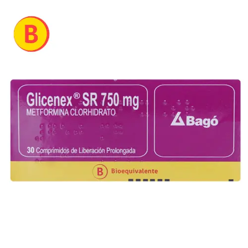 Glicenex SR 750 mg x 30 Comprimidos de Liberación Prolongada (Bagó)