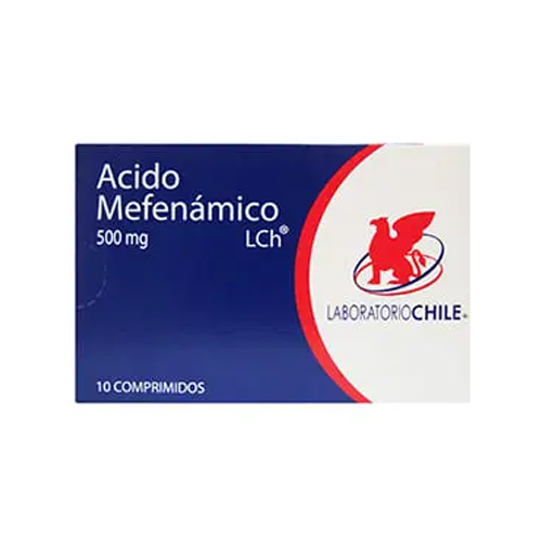 Ácido Mefenámico 500 mg 10 Comprimidos  (Laboratorio Chile)