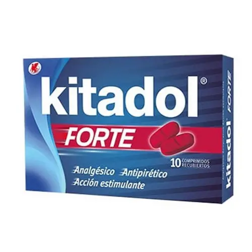 Kitadol Forte 500 mg/50 mg (paracetamol/cafeína) X 10 comprimidos (LCh)