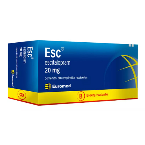 Esc Escitalopram 20 mg x 30 comp. recubiertos (EuroFarma)