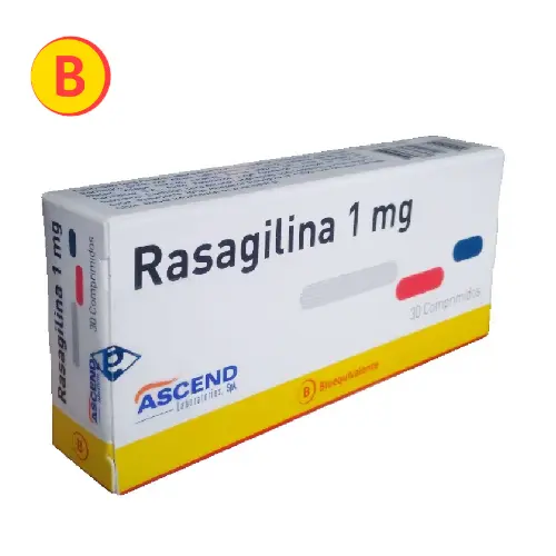 Rasagilina 1 Mg x 30 Comprimidos (Ascend) - EcoFarmacias