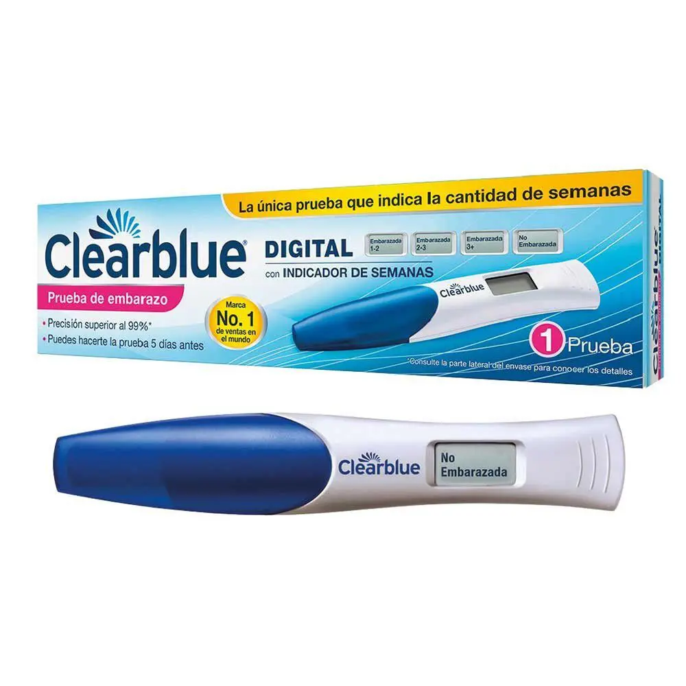 Test Embarazo Digital Clearblue Con Indicador de Semanas X 1 Und -  EcoFarmacias