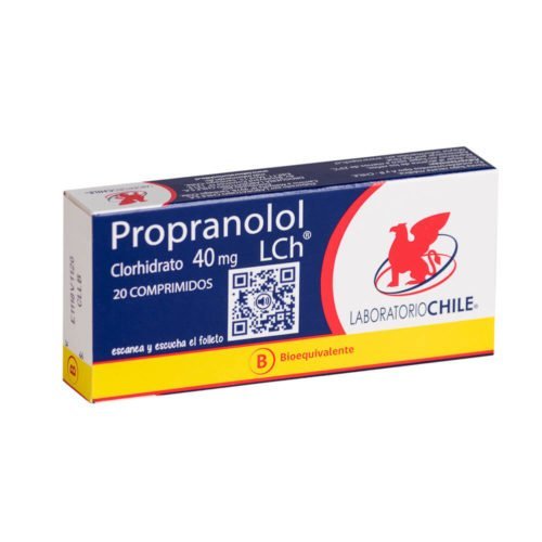 Propranolol 40 mg x 20 Comprimidos (LCh) | EcoFarmacias