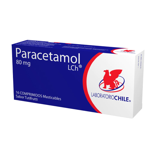 Paracetamol Infantil 80 mg x 16 Comprimidos Masticables (LCH)