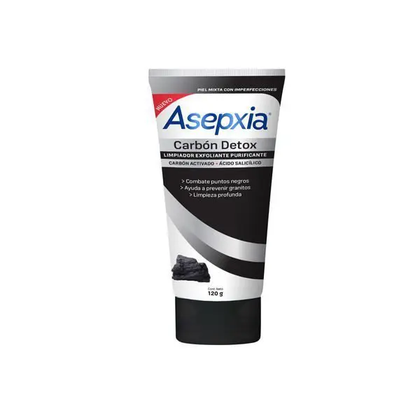 Asepxia carbón detox limpiador exfoliante 120 g