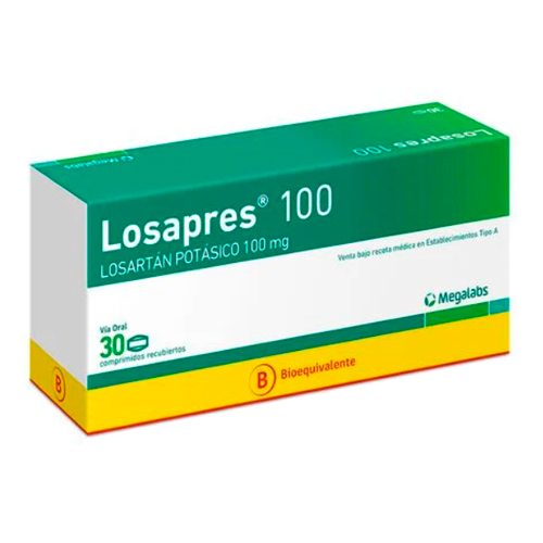 Losapres 100 mg x 30 comprimidos recubiertos (Megalabs)