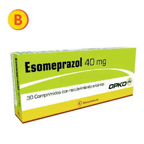 Esomeprazol 40 mg x 30 comprimidos con recubrimiento entérico (Opko)