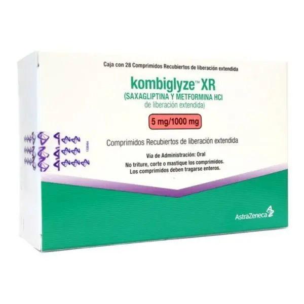 Kombiglyze XR 5/1000 x 28 Comprimidos (Astrazeneca)