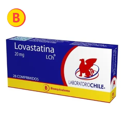 Lovastatina 20 mg x 28 comprimidos (Laboratorio Chile)