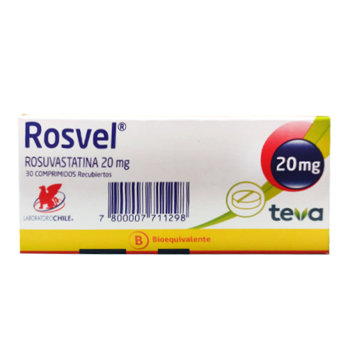 Rosvel 20 mg x 30 comprimidos recubiertos (Lab. Chile)