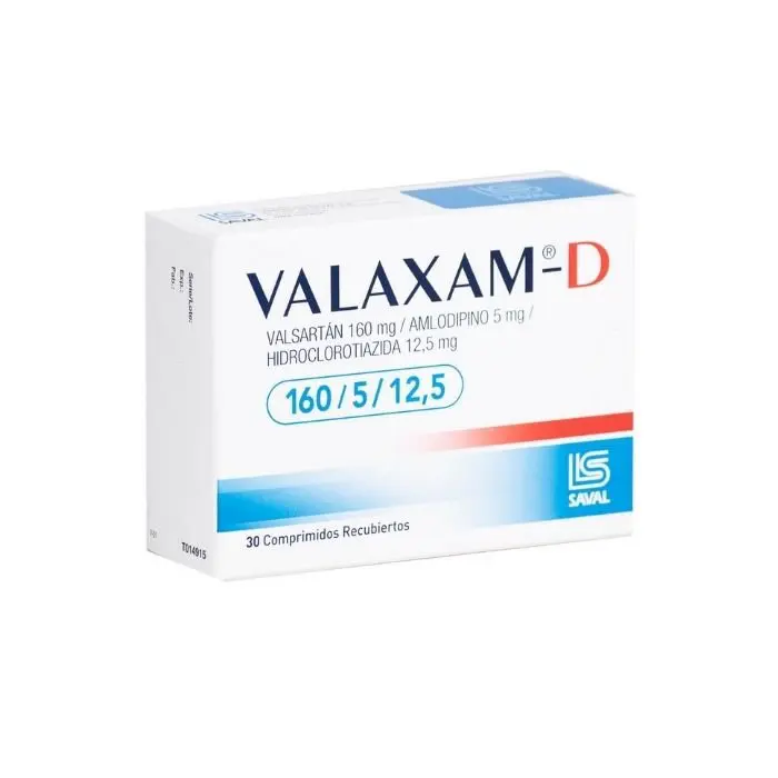 Valaxam-D 160/5/12.5 X 30 comprimidos recubiertos (Saval)