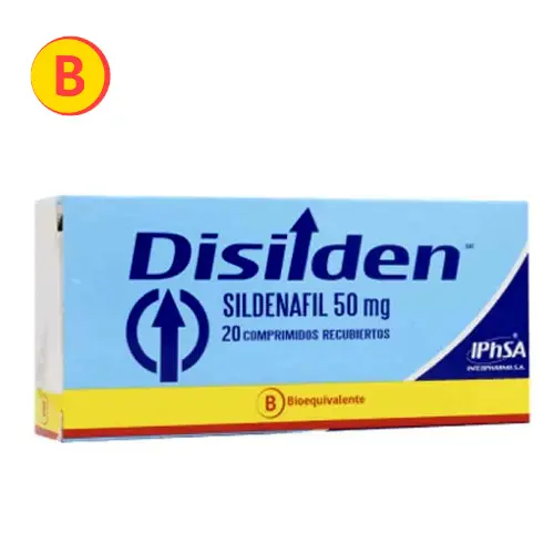 Disilden Sildenafil 50 mg x 20 comprimidos (Intepharma)