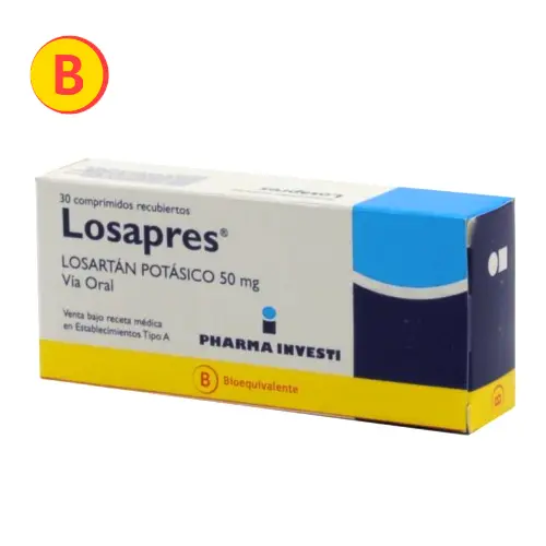 Losapres 50mg x30 comprimidos recubiertos (Pharma Investi)