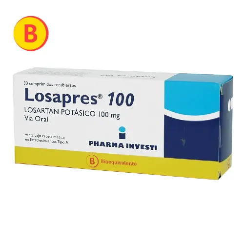 Losapres 100 mg x 30 comprimidos recubiertos (Pharma Investi)