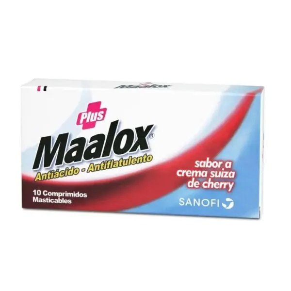 MAALOX PLUS CHERRY X 10 comprimidos masticables (Sanofi)