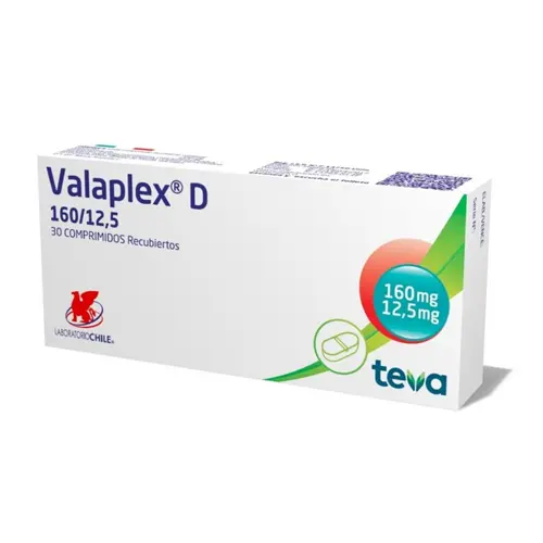 Valaplex-D 160/12.5 x 30 comprimidos recubiertos (Lab. Chile)