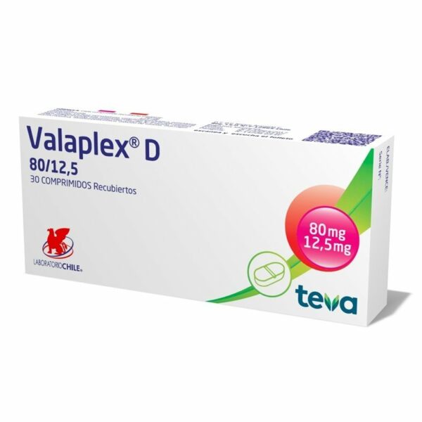 Valaplex-D 80/12.5 x 30 comprimidos recubiertos (Lab. Chile)