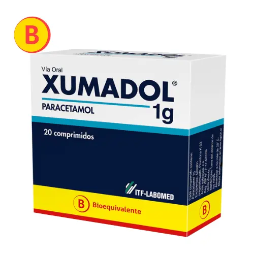 Xumadol 1 g x 20 Comprimidos (Paracetamol)ITF Labomed