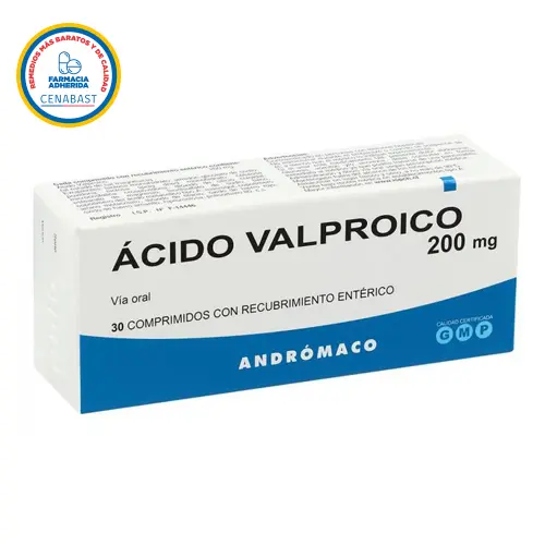 Ácido Valproico 200 mg x30 Comp  (Andromaco) (Cenabast)