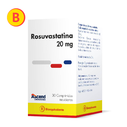 Rosuvastatina 20 mg x 30 comprimidos recubiertos (Ascend)