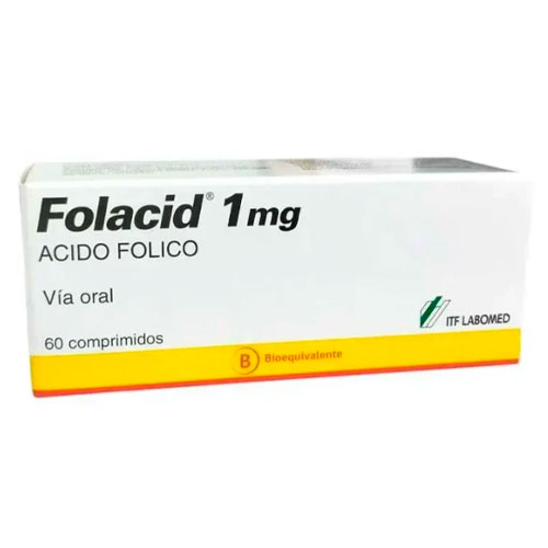 Folacid 1mg x 60 comprimidos (CENABAST)