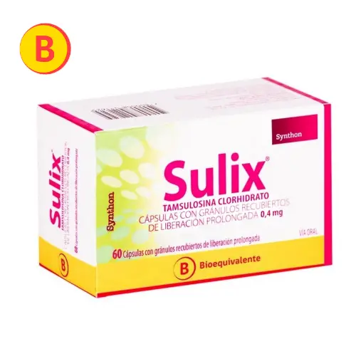 Sulix 0.4 mg x 60 Cápsulas (Synthon) DESCUENTO Caja rajada