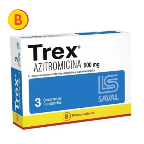 Trex 500 mg x 3 comprimidos recubiertos (Saval)