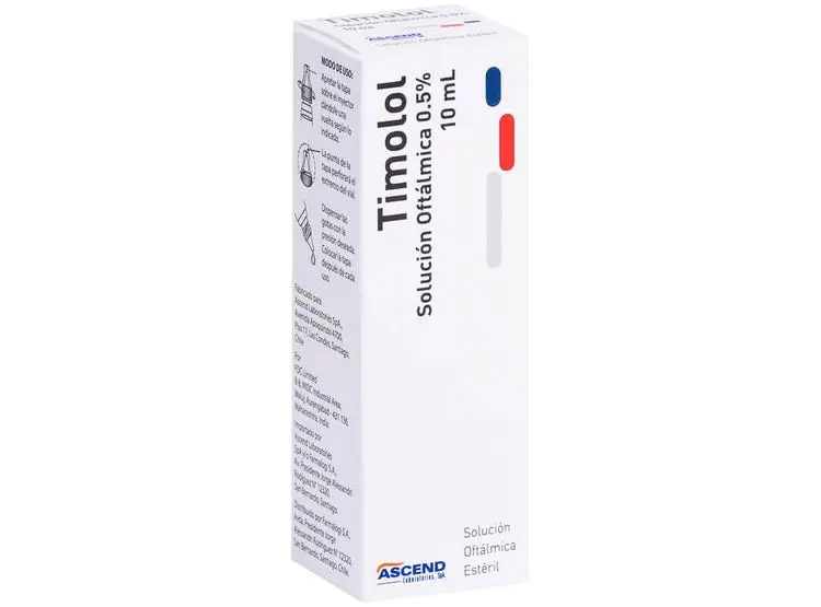 Timolol 0,5% solución oftálmica x 10 ml (Ascend)