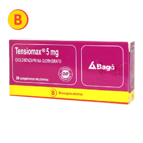 Tensiomax 5 mg x 20 comprimidos recubiertos (Bagó)