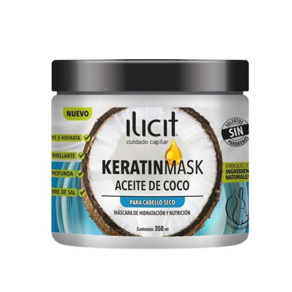Ilicit Keratin Mask Aceite de Coco Máscara Capilar 350 ml