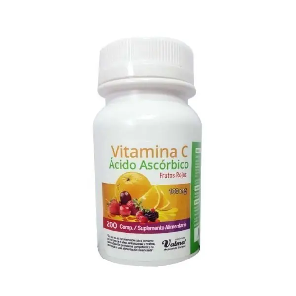 Vitamina C 100 mg x 200 comprimidos Valma