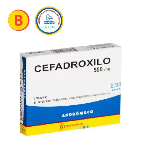 Cefadroxilo 500 mg x 8 cápsulas (Andromaco) (Cenabast)