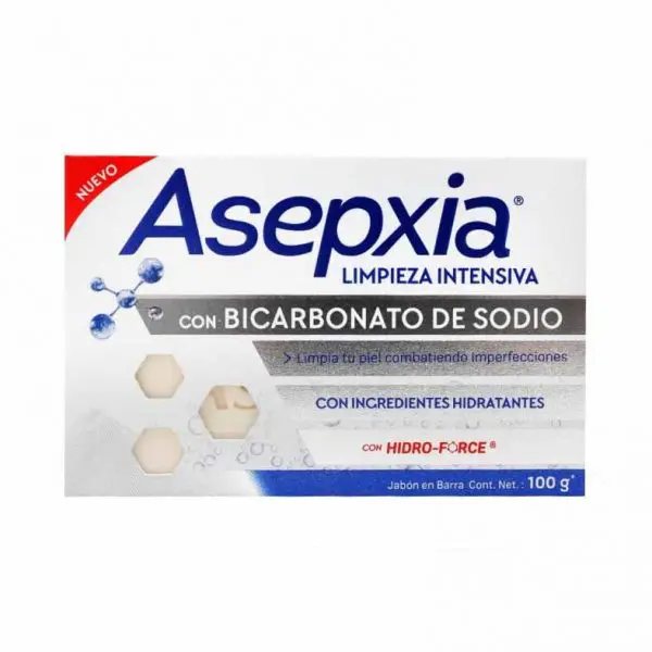 Asepxia Jabón Barra Limpieza intensiva con bicarbonato 100 g