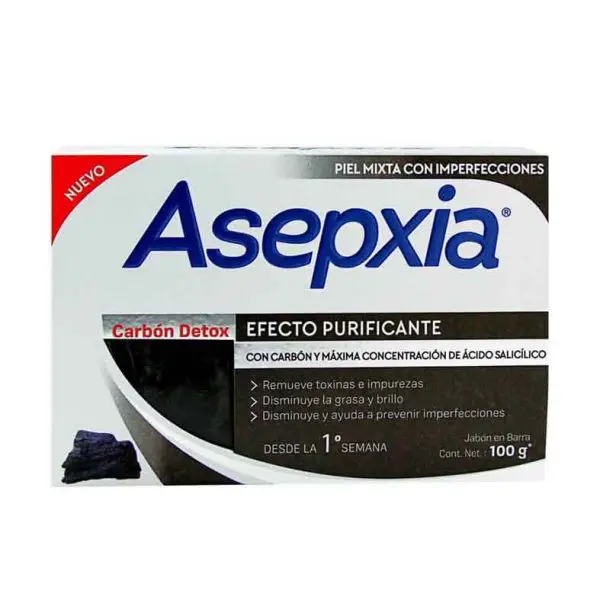 Asepxia Jabón en Barra Carbón 100 g