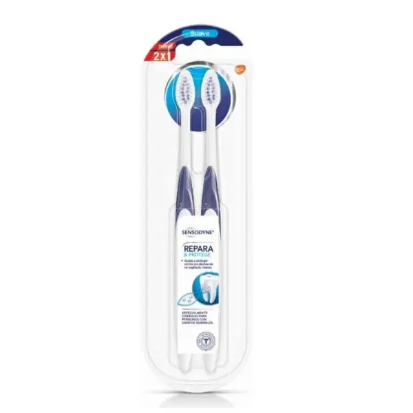 Sensodyne Cepillo Dental Repara y Protege Suave x 2 unidades