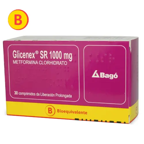 Glicenex Sr 1000 mg x 30 comprimidos de liberación prolongada (Bagó)