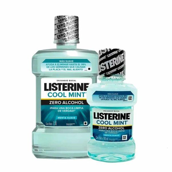 Listerine Enjuague Bucal Cool Mint Zero Alcohol Pack 500 + 250 ml