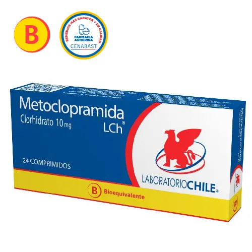 Metoclopramida 10mg x 24 comprimidos (Chile) (Cenabast)