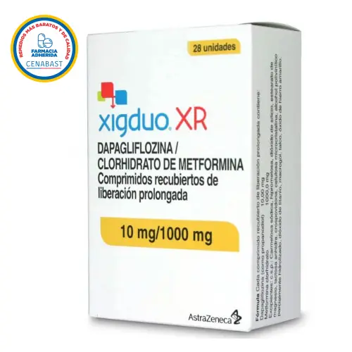 Xigduo XR 10/1000 x 28 comprimidos (Astrazeneca) (Cenabast)