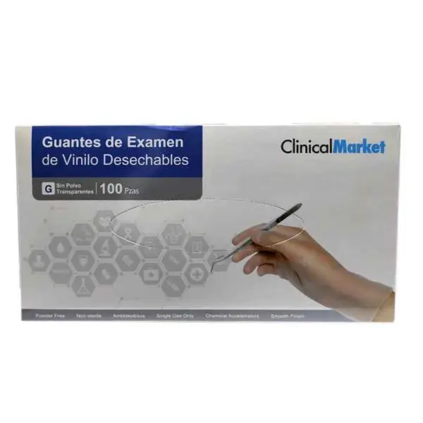 Guantes Vinilo Talla G x 100