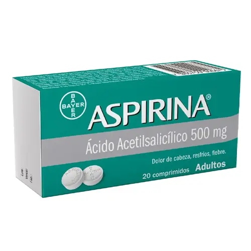 Aspirina adulto 500mg por 20 comp Bayer DESCUENTO