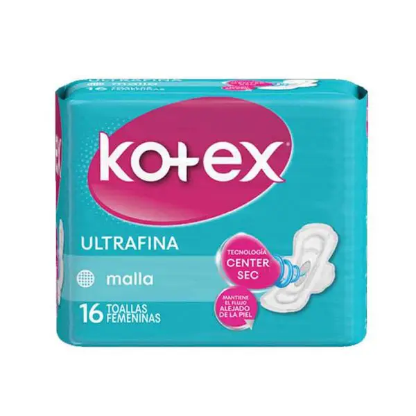 Kotex Toallas higiénicas Ultrafina Malla x 16