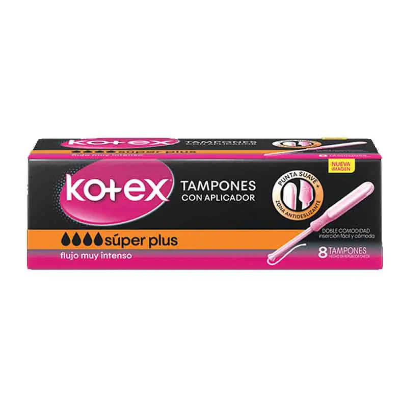 Kotex Tampones con aplicador Súper Plus x 8 EcoFarmacias