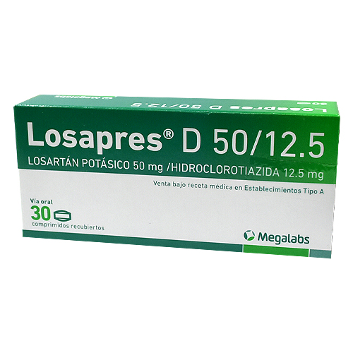 Losapres-D 50/12.5 x 30 comprimidos recubiertos (Pharma Investi)