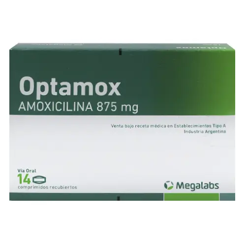 Optamox 875mg x 14 comprimidos recubiertos