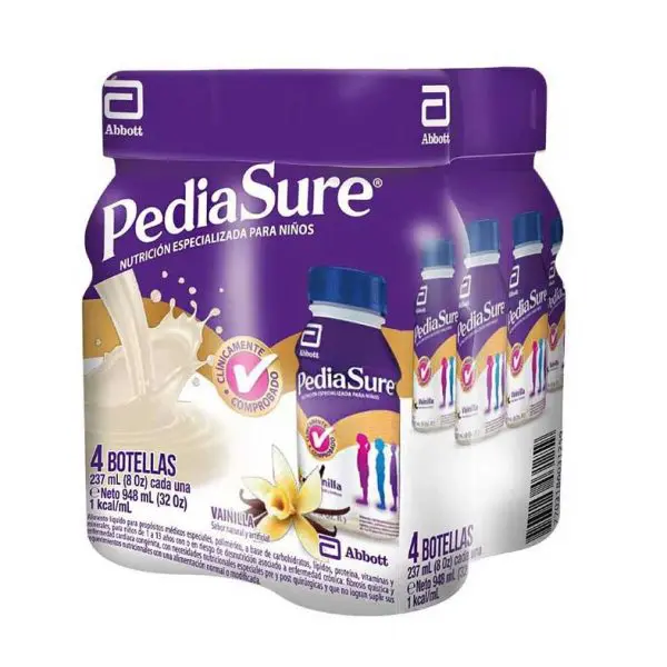 Pediasure Líquido Vainilla 237 ml Pack x 4 botellas (Abbot)