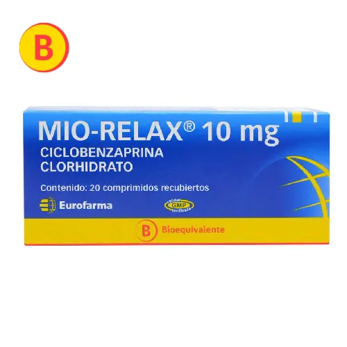 Mio Relax 10mg por 20 comp.DESCUENTO cja arrugada