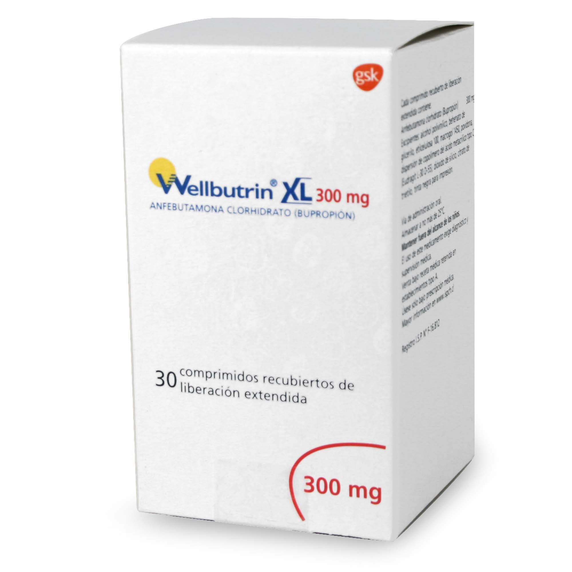 Wellbutrin XL 300mg x 30 comprimidos EcoFarmacias