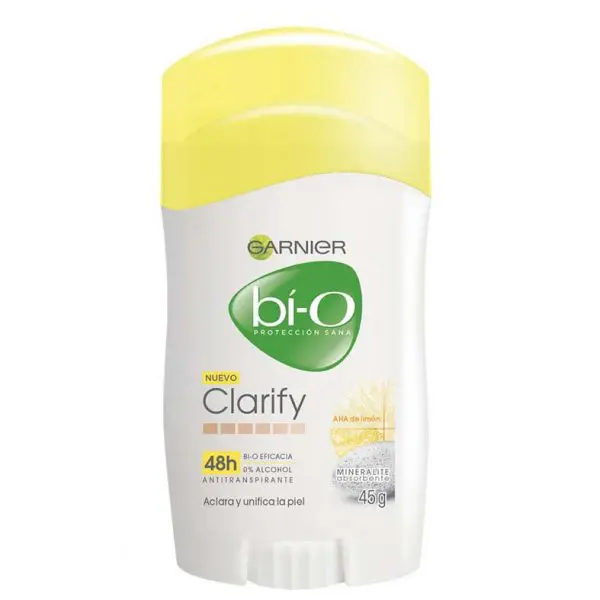 Garnier Bí-O Desodorante Barra Clarify Aclara 50 g Mujer
