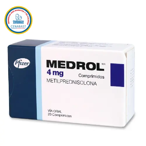 Medrol 4 mg x 20 comprimidos (Cenabast)